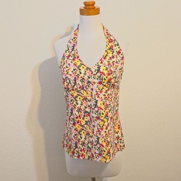 Women’s LOFT Floral Halter Top size 6 - Picture 1 of 9